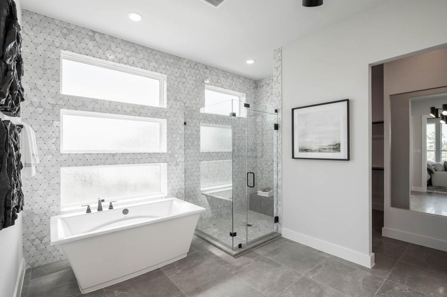 Furnished interior view inside a new home in Bridgeland, Cypress (Image 27).