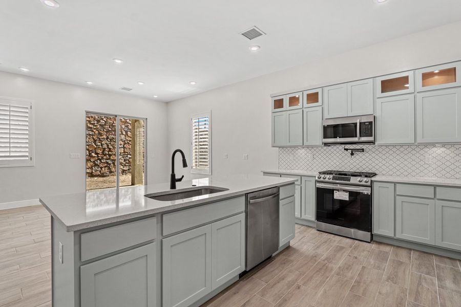 Representative furnished interior of a home built from the Sonoma by LEH. Homes in Tierra Del Este 90, El Paso (Image 8). Representative furnished interior of a home built from the Sonoma by LEH. Homes in Tierra Del Este 90, El Paso (Image 8).