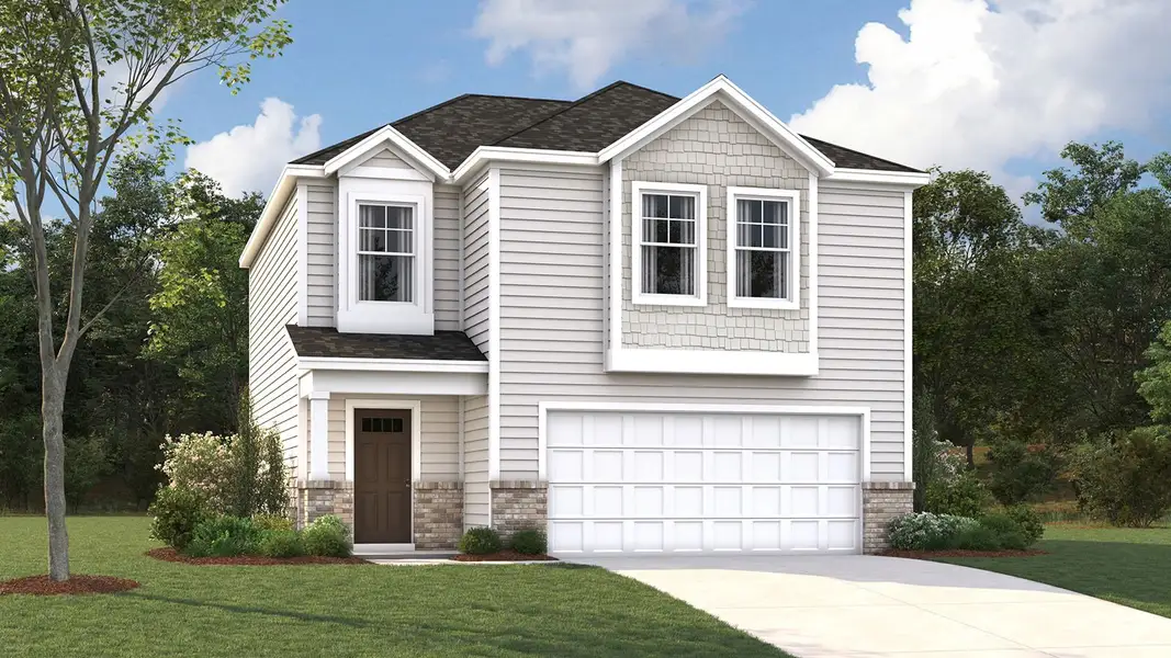 Front exterior of a new home in Belhaven, Knoxville, TN, highlighting curb appeal (Image 1).