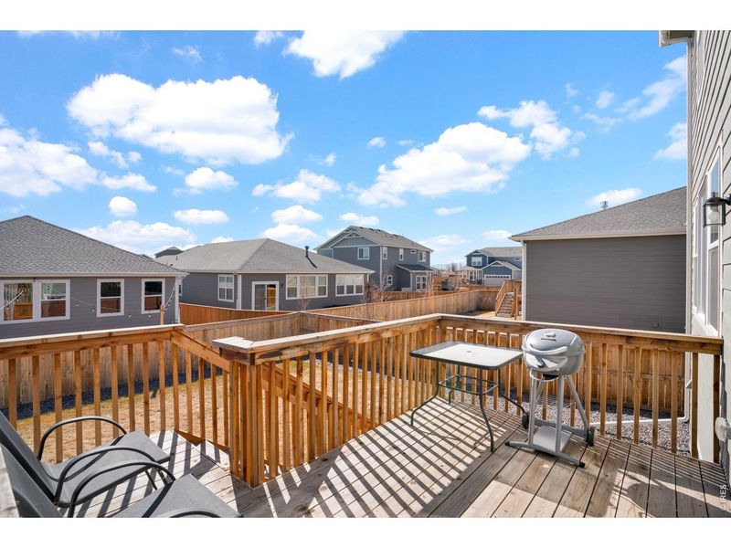 Exterior details and patio area of a home in Hidden Valley – Clover Collection, Severance (Image 26).