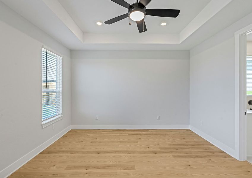 The master bedroom is spacious and has plenty of room for king-sized furniture. The master bedroom is spacious and has plenty of room for king-sized furniture.