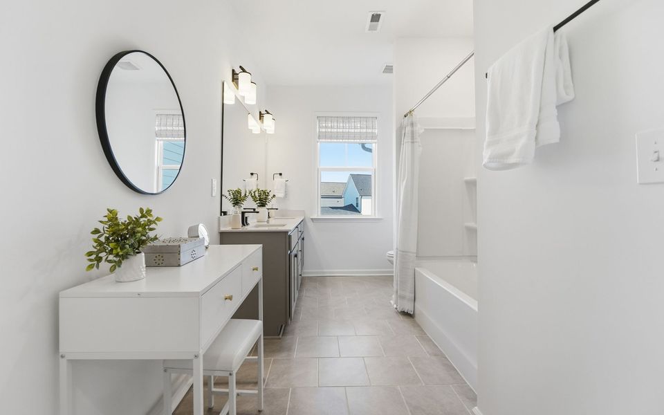 Furnished interior view inside a new home in Wendell Falls, Wendell (Image 15).