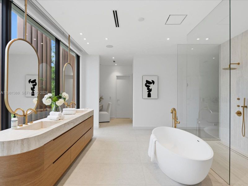 Furnished interior view inside a new home in , Miami (Image 40).