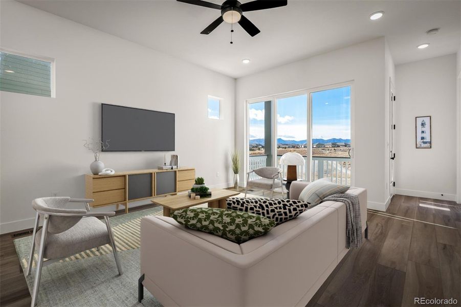 Furnished interior view inside a new home in Revel Crossing at Wolf Ranch - The Panorama Collection, Colorado Springs (Image 25).