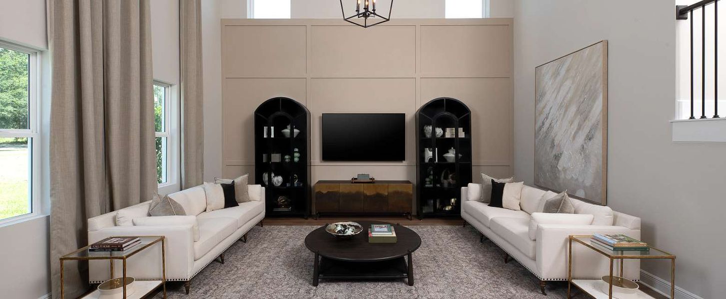 Representative furnished interior of a home built from the Griffin by Ashton Woods in Lake Cawood Cove, Windermere (Image 7).