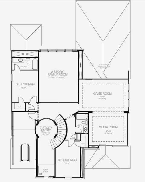 2D floor plan layout for the 3650W by Perry Homes in Two Step Farm 60', Montgomery, TX (Image 3). 2D floor plan layout for the 3650W by Perry Homes in Two Step Farm 60', Montgomery, TX (Image 3).