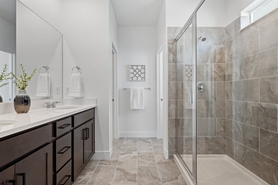 Furnished interior view inside a new home in Trailstone, Arvada (Image 23).