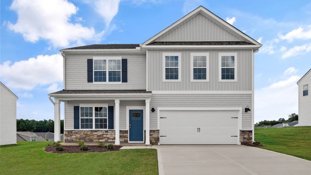 Representative exterior photo of a completed home built from the Hanover - Tradition by D.R. Horton in Collinswood, Aberdeen, NC (Image 23). Representative exterior photo of a completed home built from the Hanover - Tradition by D.R. Horton in Collinswood, Aberdeen, NC (Image 23).