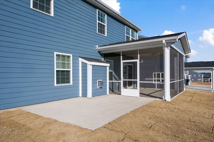 Exterior details and patio area of a home in Berkeley, Spartanburg (Image 21).