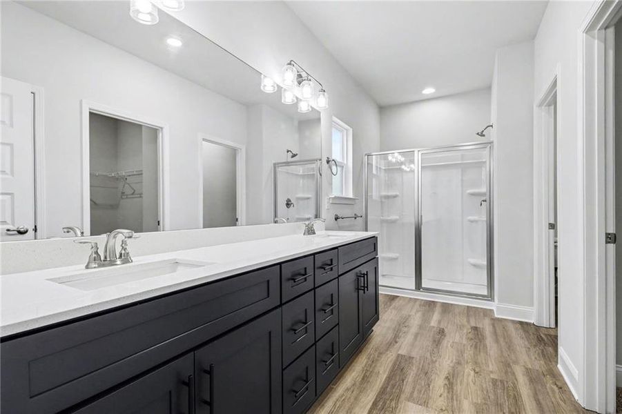 Furnished interior view inside a new home in The Fields of Walnut Creek, Pendergrass (Image 10).