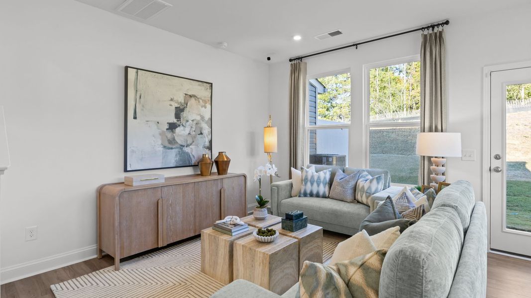 Representative furnished interior of a home built from the Litchfield by DRB Homes in Odell Park, Charlotte (Image 11).