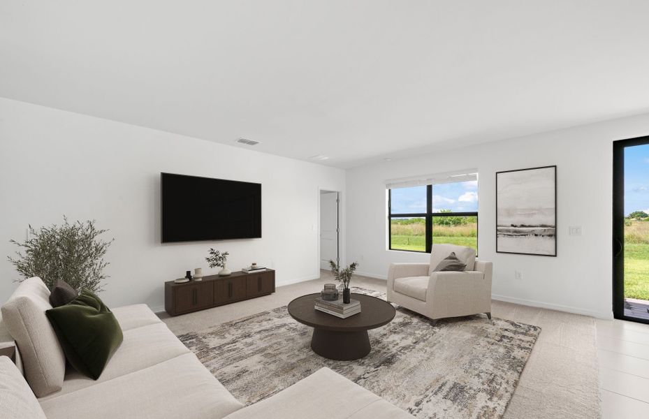Furnished interior view inside a new home in Whispering Lakes, Lehigh Acres (Image 13).