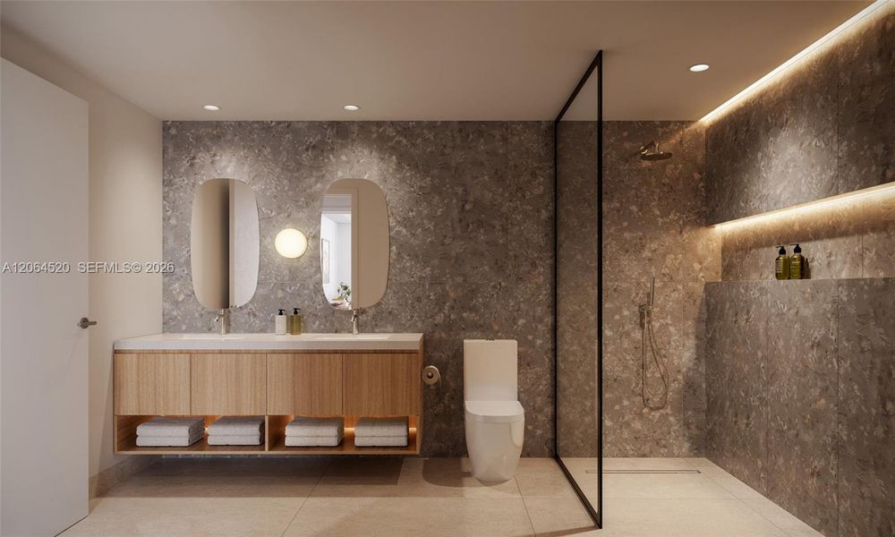 Furnished interior view inside a new home in , Miami (Image 7).