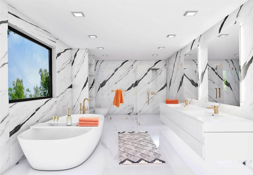 Furnished interior view inside a new home in , Fort Lauderdale (Image 8).