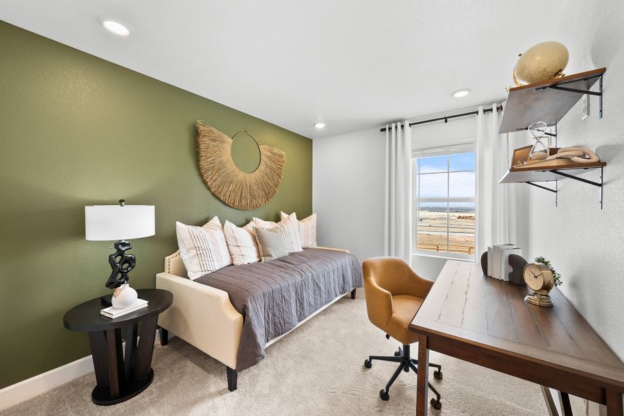 Representative furnished interior of a home built from the Discovery by Taylor Morrison in Trailstone Townhomes - The Westerly Collection, Arvada (Image 11).