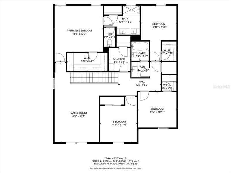 2D floor plan layout of this home in Sunstone at Wellen Park, Venice, FL (Image 5).