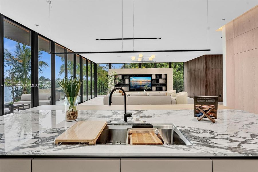 Furnished interior view inside a new home in , Miami Beach (Image 16).