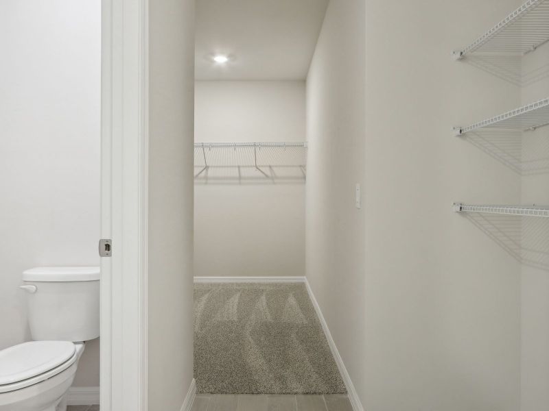 Primary closet in the Ibis floorplan at 44518 Cable Creek Dr