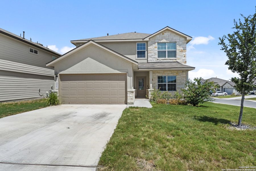 Front exterior of a new home in , San Antonio, TX, highlighting curb appeal (Image 2). Front exterior of a new home in , San Antonio, TX, highlighting curb appeal (Image 2).