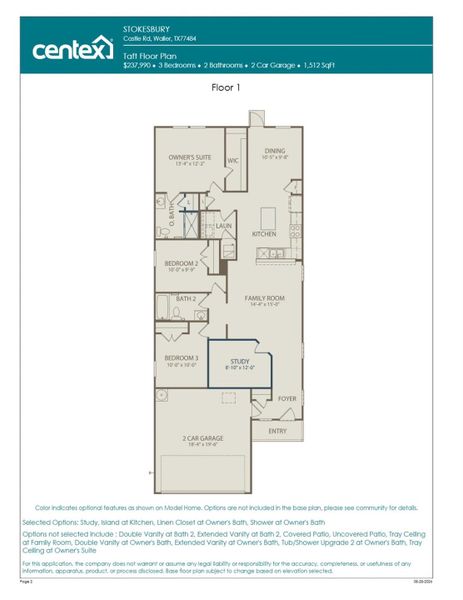 2D floor plan layout of this home in Stokesbury, Waller, TX (Image 1). 2D floor plan layout of this home in Stokesbury, Waller, TX (Image 1).