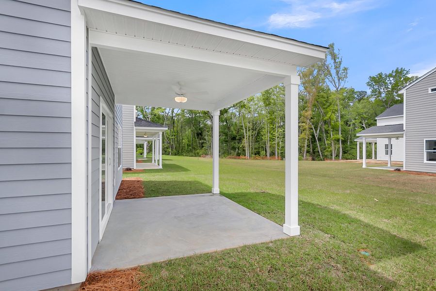 Exterior details and patio area of a home in Central Creek, Goose Creek (Image 25).