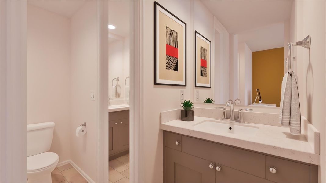 Furnished interior view inside a new home in Samara: Wentworth, League City (Image 29).