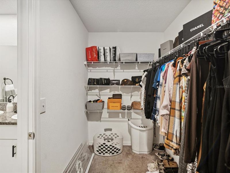 Master walk in closet