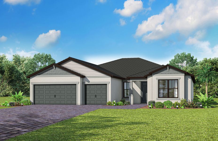 Representative exterior photo of a completed home built from the Stellar by Del Webb in Del Webb Naples, Ave Maria, FL (Image 2).