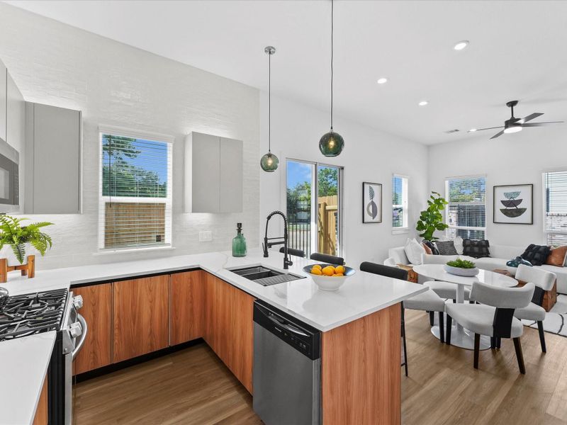 Furnished interior view inside a new home in , Houston (Image 16).