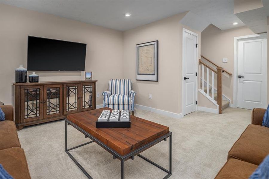 Representative furnished interior of a home built from the Allegheny w/ Finished Basement by Ryan Homes in Emerson Hills, Cane Ridge (Image 21).