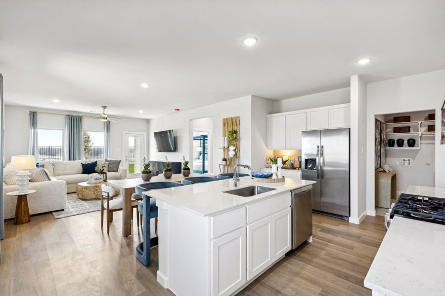 Kitchen in a Nicholson Ranch Magnolia Model Home in Lavon TX by Trophy Signature Homes