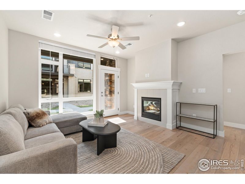 Living Room with Gas Fire place