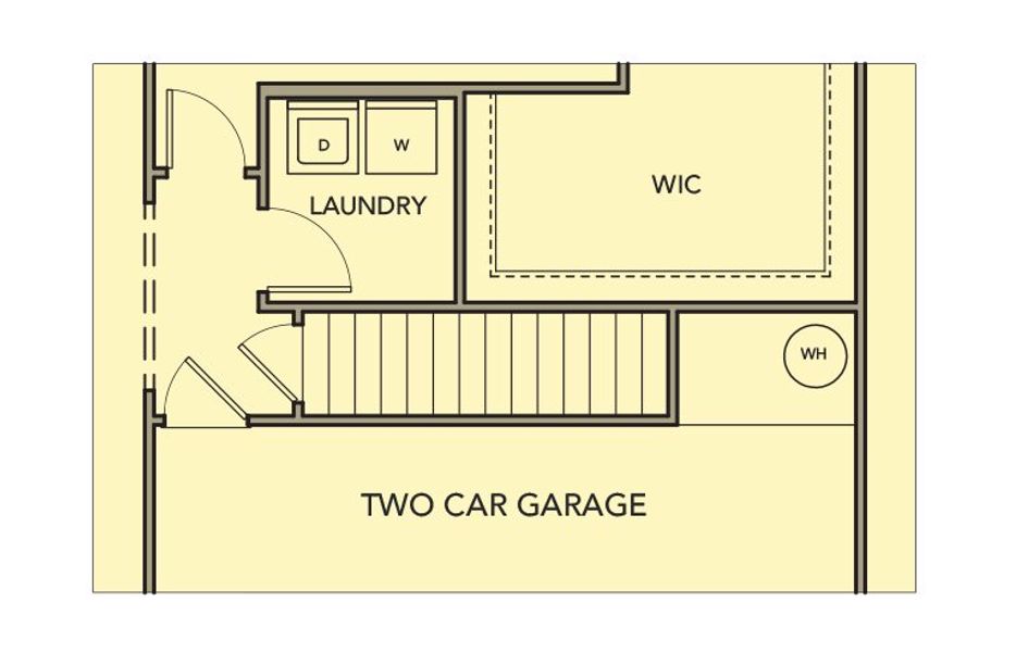 2D floor plan layout for the Cottonwood by Kerley Family Homes in Pevensie Manor, Powder Springs, GA (Image 4).