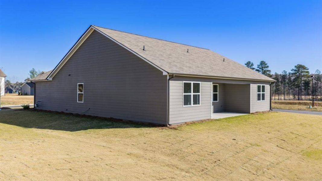 Exterior details and patio area of a home in Fairway 17 at Mirror Lake, Villa Rica (Image 22).