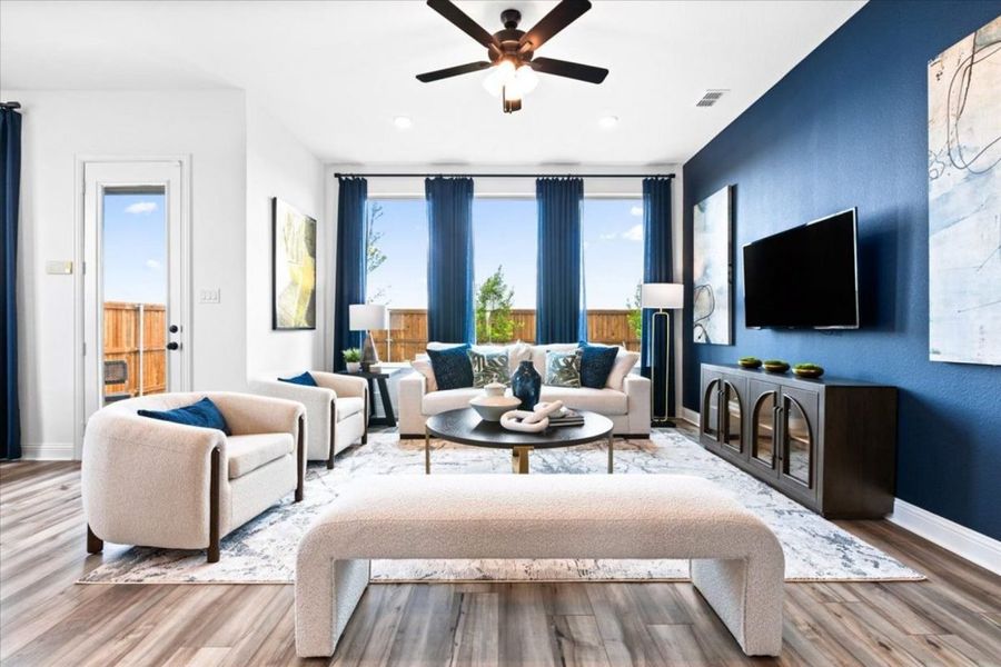 Representative furnished interior of a home built from the Hawthorn II Katy Lakes 50s by Brohn Homes in Katy Lakes, Katy (Image 4).