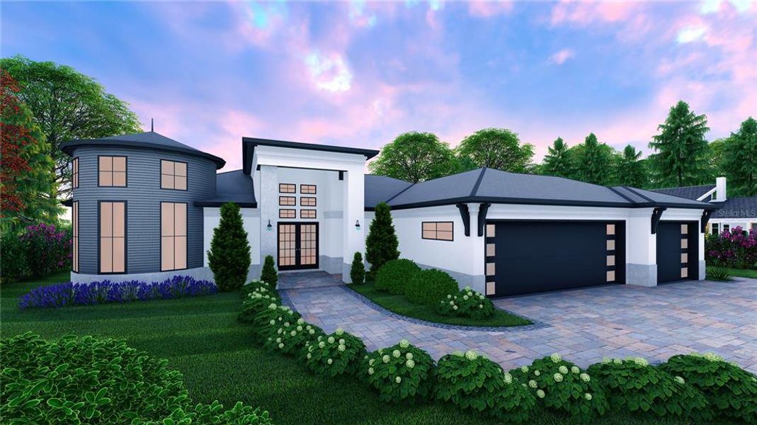 Front exterior of a new home in , Cape Coral, FL, highlighting curb appeal (Image 2).