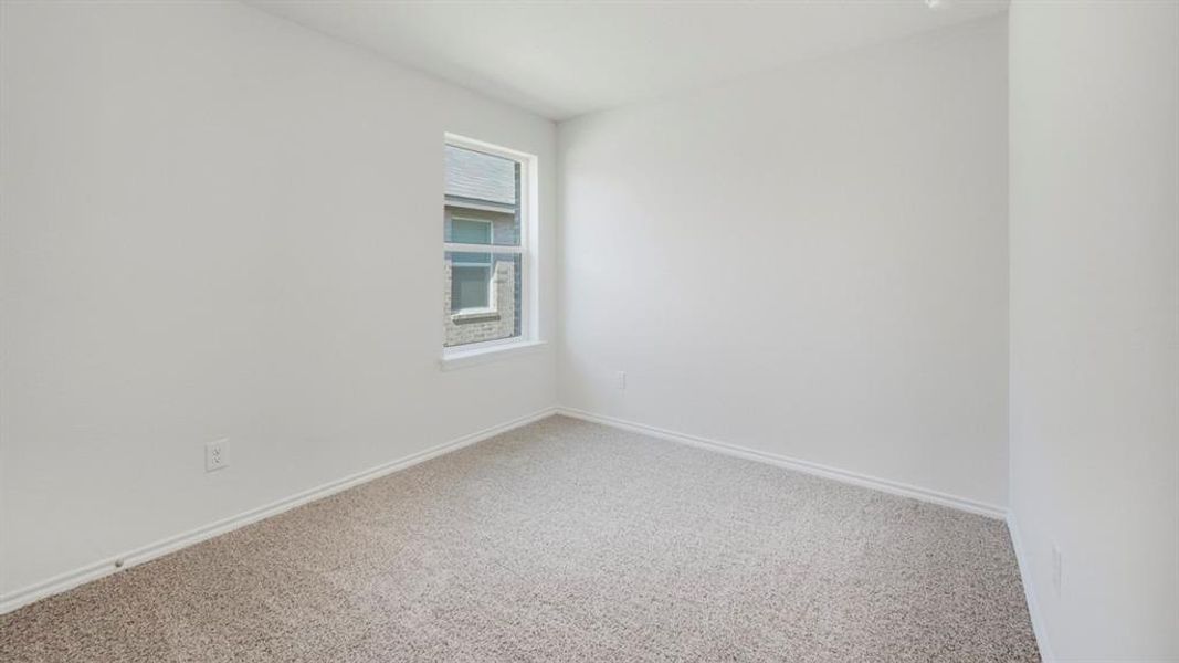 Carpeted empty room with baseboards Carpeted empty room with baseboards