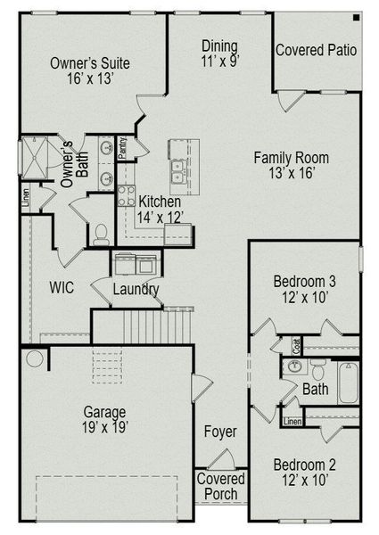 2D floor plan layout of this home in Jackson Hills, Clarksville, TN (Image 4). 2D floor plan layout of this home in Jackson Hills, Clarksville, TN (Image 4).