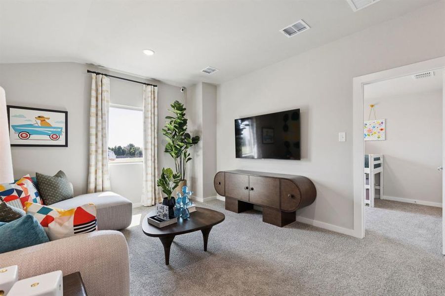 Game Room in the Magnolia home plan by Trophy Signature Homes – REPRESENTATIVE PHOTO