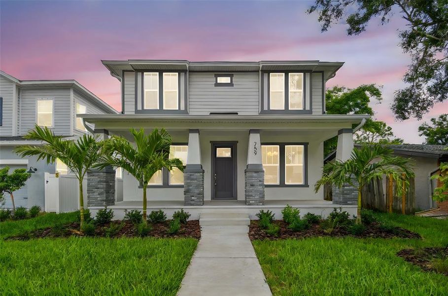 Front exterior of a new home in , St. Petersburg, FL, highlighting curb appeal (Image 16). Front exterior of a new home in , St. Petersburg, FL, highlighting curb appeal (Image 16).