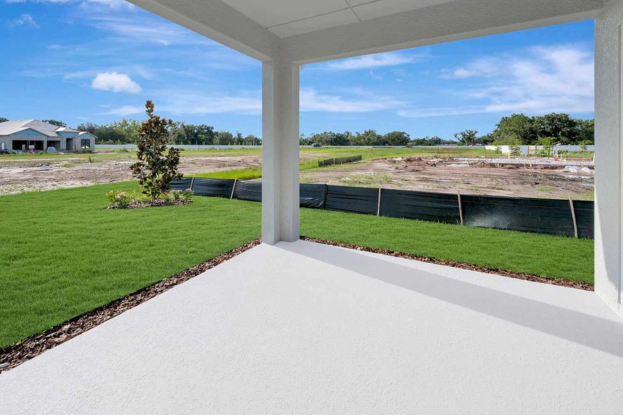 Representative exterior details of a home built from the The Hemphill by David Weekley Homes in Lakeview Crossing – Tradition Series, Sarasota (Image 4).