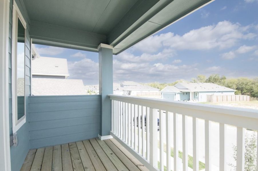 Representative exterior details of a home built from the Pecan by Pacesetter Homes in Blanco Vista, San Marcos (Image 22).