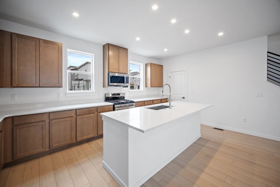 Furnished interior view inside a new home in The Commons at Victory Ridge, Colorado Springs (Image 5).