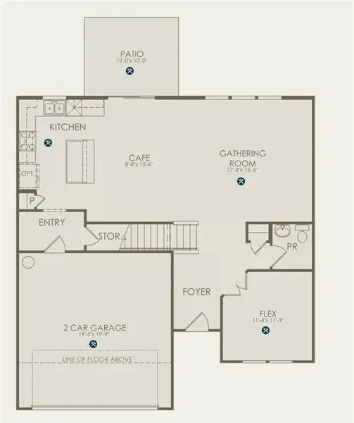 2D floor plan layout of this home in Linden Grove, Powder Springs, GA (Image 3).