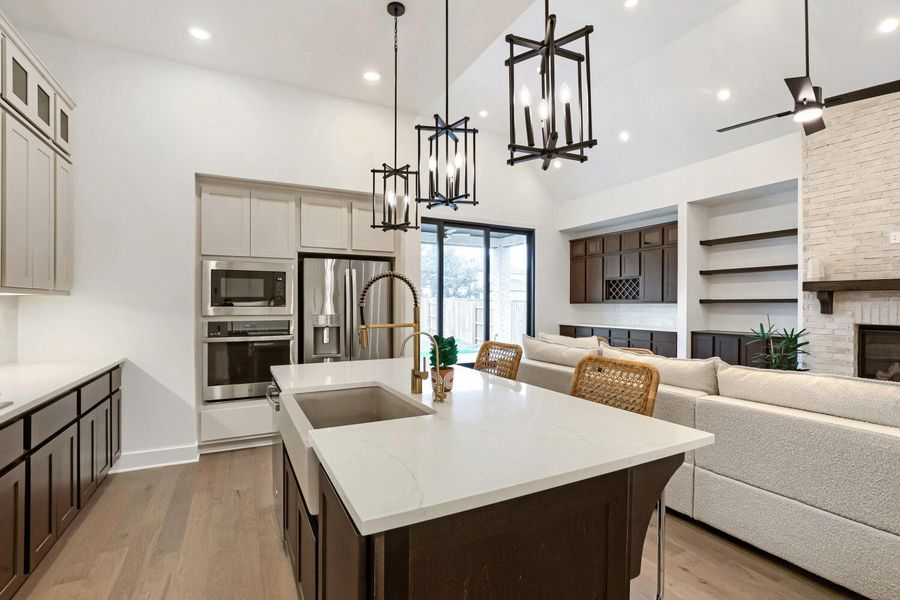 Furnished interior view inside a new home in 6 Creeks at Waterridge, Kyle (Image 8).