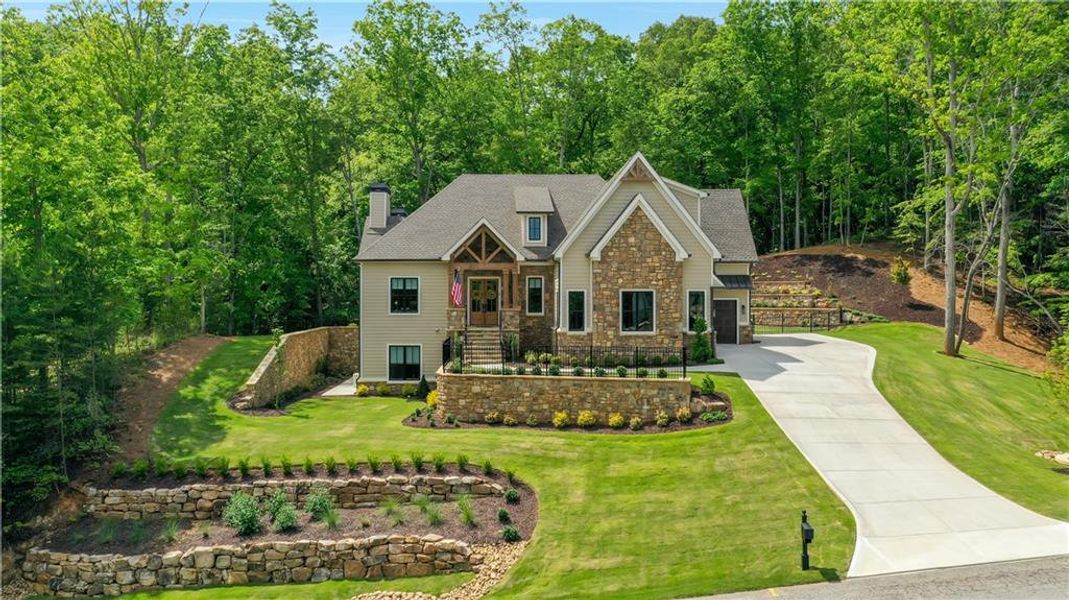 Front exterior of a new home in , Dahlonega, GA, highlighting curb appeal (Image 24).