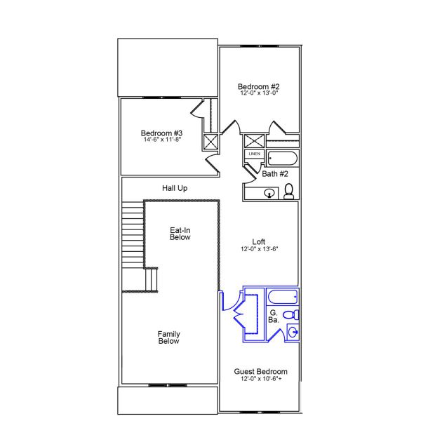 2D floor plan layout of this home in Bally Castle, Murrells Inlet, SC (Image 4).