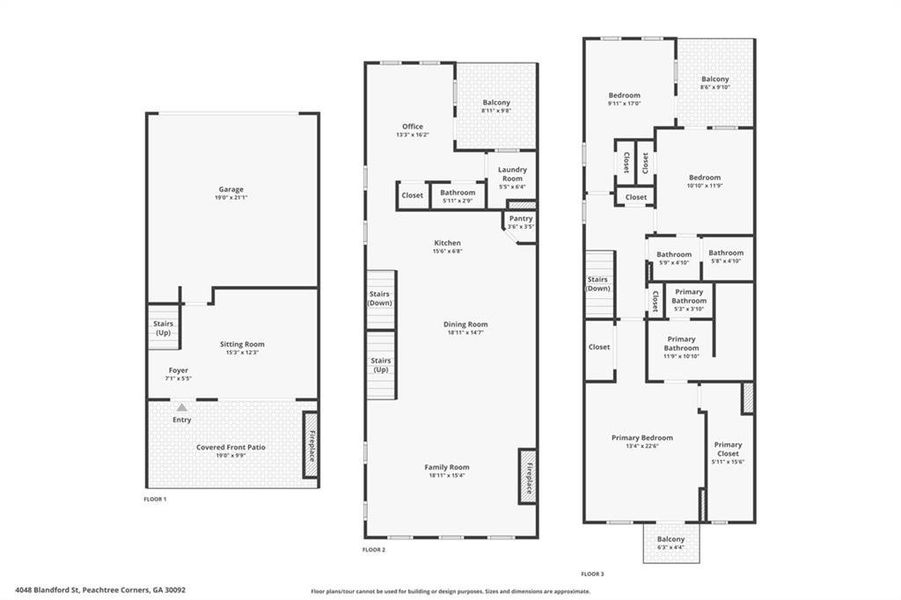 2D floor plan layout of this home in , Peachtree Corners, GA (Image 34).