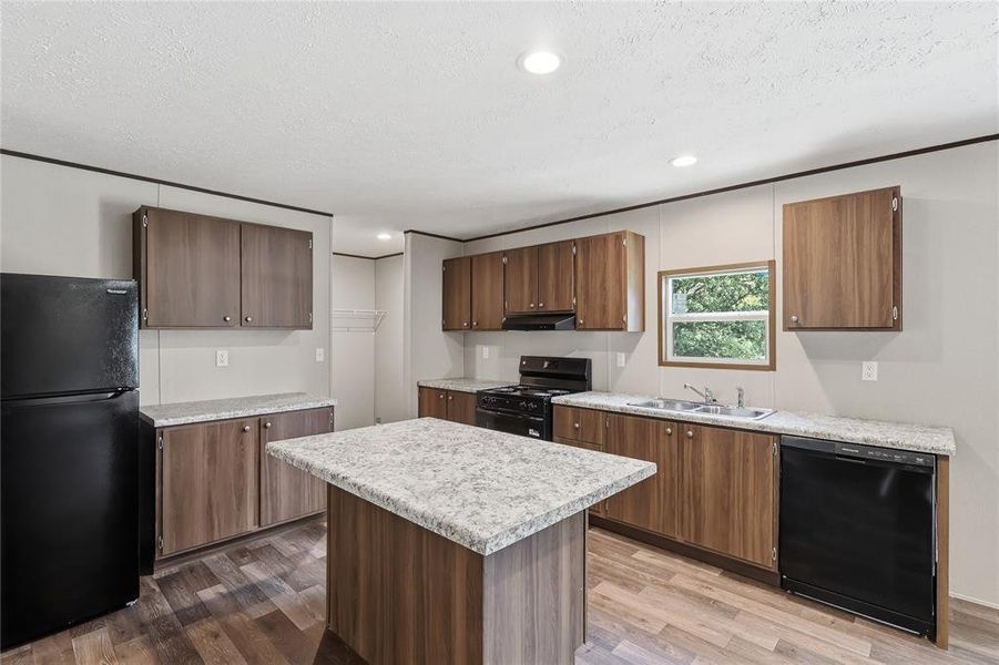 Spacious kitchen.