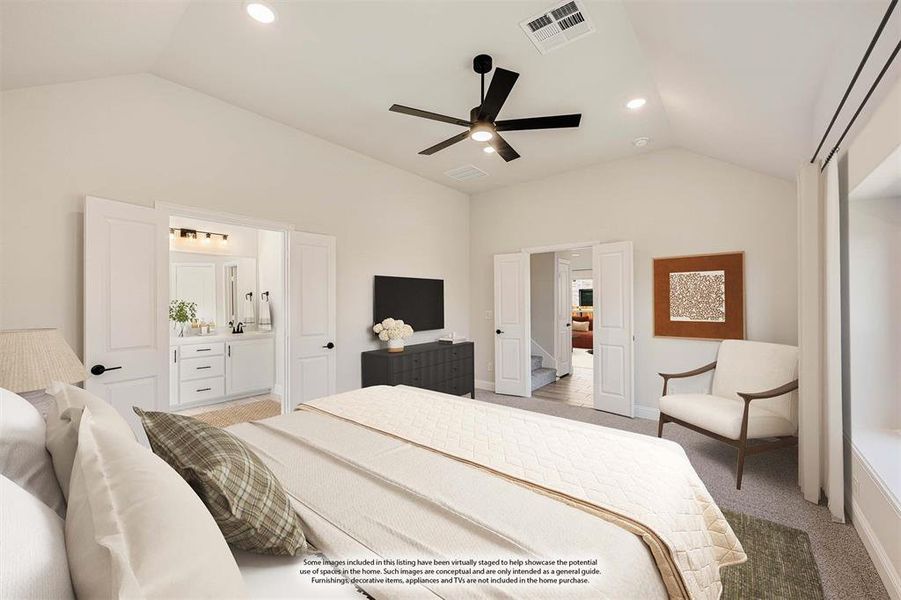 Furnished interior view inside a new home in Sable Creek, Sanger (Image 9).